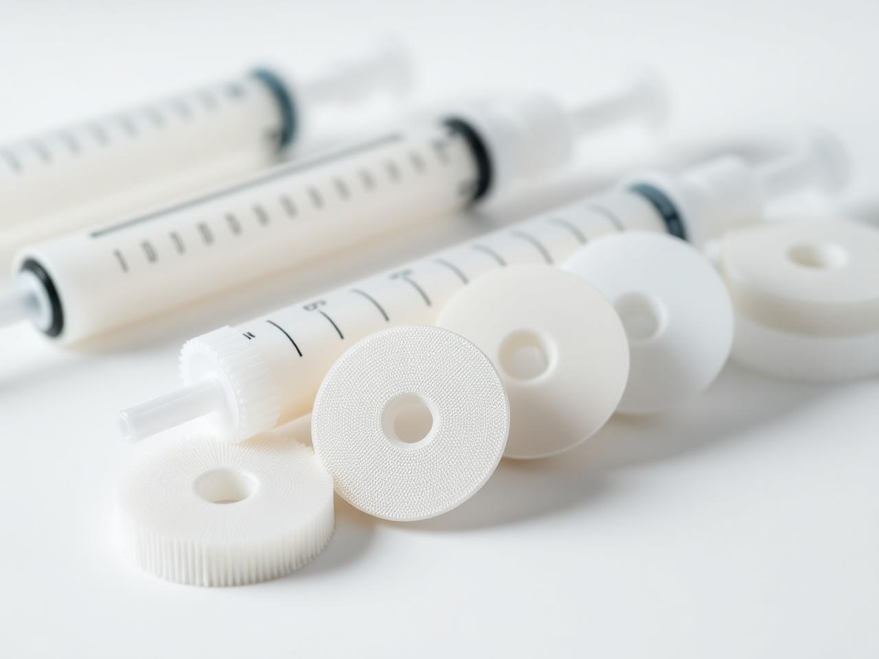 Laboratory syringe filters and membrane discs